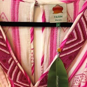 Farm Rio jacquard caftan multi nwt